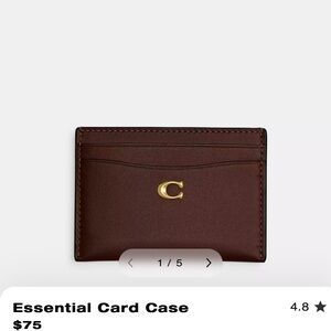 Coach Essential Card Case Maple